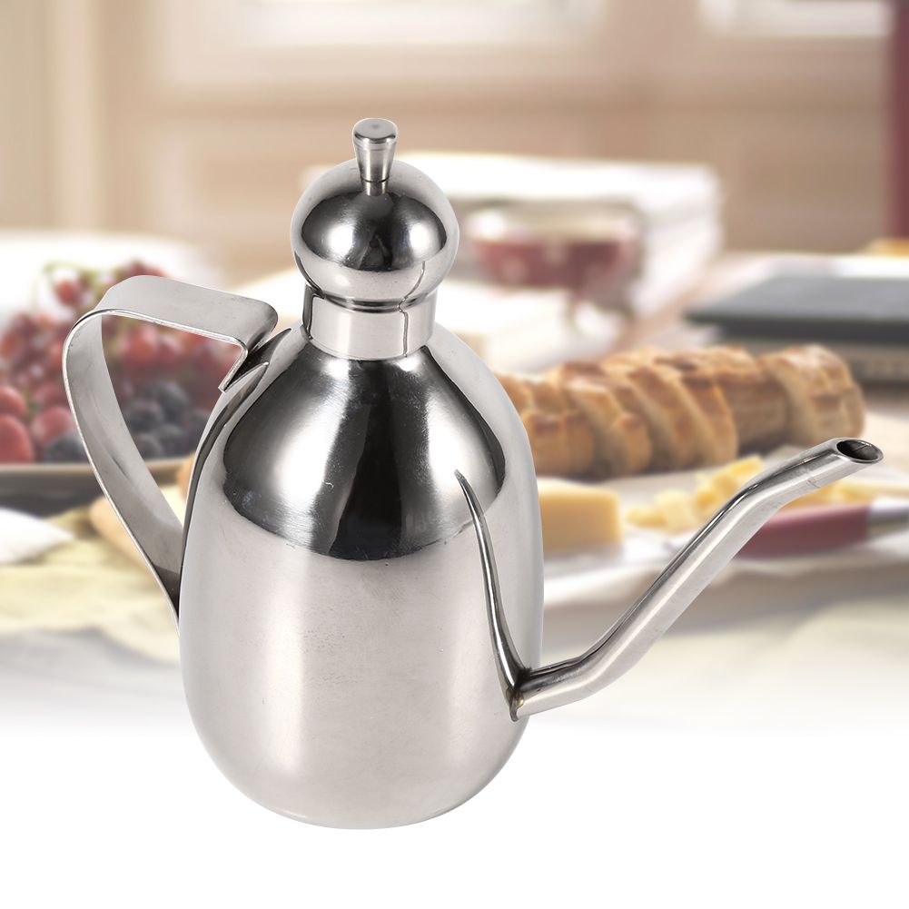1Pc 0.35L Stainless Steel Olive Oil Dispenser Vinegar Pot Bottle Home Kitchen Use Hot