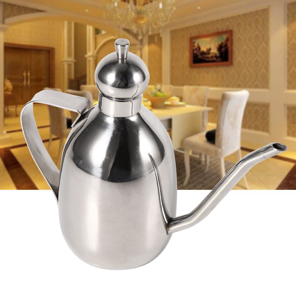 1Pc 0.35L Stainless Steel Olive Oil Dispenser Vinegar Pot Bottle Home Kitchen Use Hot