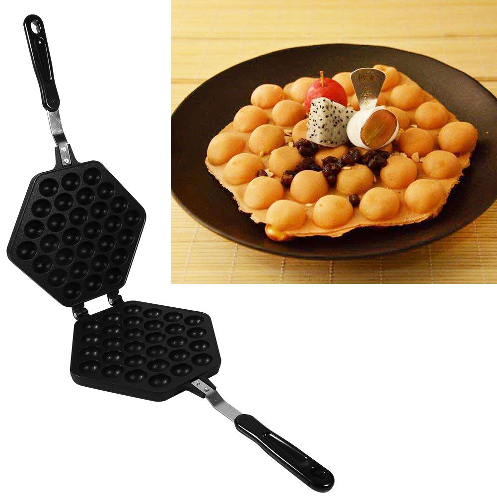 1x Aluminum Alloy NOn stick DIY Eggettes Pan Egg Bubble Cake Baking Mold Plate Using for Home