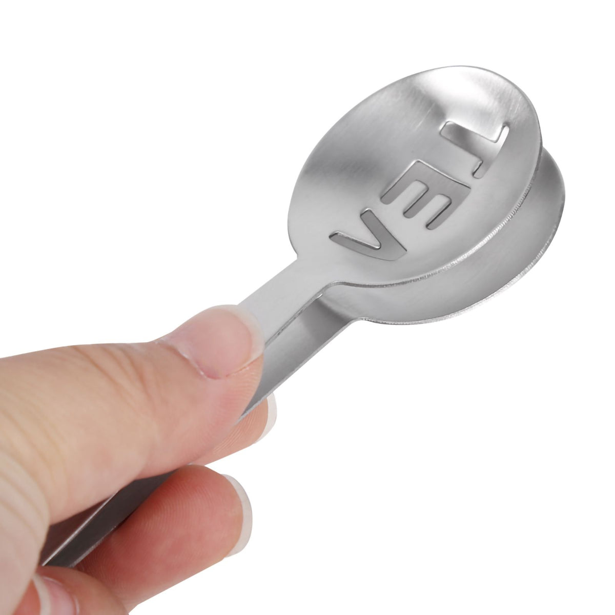 12CM Lightweight Stainless Steel Teabag Tongs Squeezer Strainer Grip Home Kitchen Craft Tool