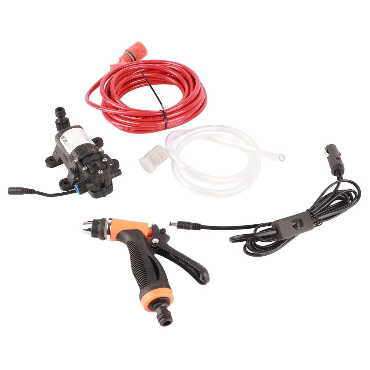 12V High Pressure Electric Car Washer Cleaning Machine Water Pump Trigger Spray Gun Washing Kit