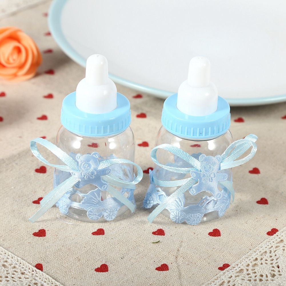 Candy Chocolate Bottles Box For Baby Shower Party Favors Gifts Decorations (12pcs Blue)