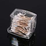 Practical Cotton Swab Q tip Makeup Storage Organizer Box Cosmetic Transparent Holder Case
