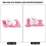 Super Cute Mini Simulation Sounding Sitting Kittens Cats Plush Toys Doll Christmas Gift White - Close-Up Angle