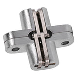 180 Degree Zinc Alloy Invisible Folding Door Cross Hidden Hinges (43.7mm) - Rear View