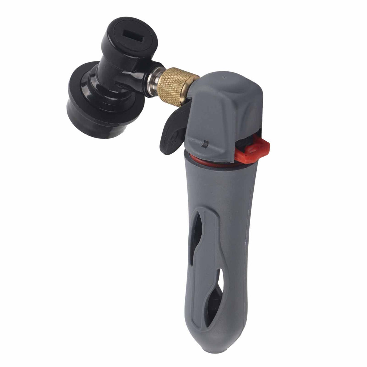 Keg Charger CO2 Injector Draft Beer Dispenser Ball Lock for Homebrew Soda Valve Grey