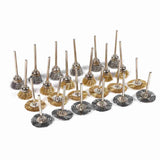 36pcs Brass Steel Wire Brush Set Pen Cup Wheel Shaped Polishing Cleaning Rotary Tools Full Kit - Low Angle