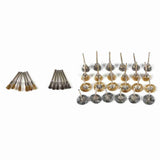 36pcs Brass Steel Wire Brush Set Pen Cup Wheel Shaped Polishing Cleaning Rotary Tools Full Kit