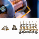 36pcs Brass Steel Wire Brush Set Pen Cup Wheel Shaped Polishing Cleaning Rotary Tools Full Kit