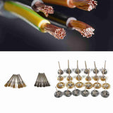 36pcs Brass Steel Wire Brush Set Pen Cup Wheel Shaped Polishing Cleaning Rotary Tools Full Kit - Extra Image