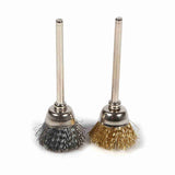 36pcs Brass Steel Wire Brush Set Pen Cup Wheel Shaped Polishing Cleaning Rotary Tools Full Kit - Extra Image