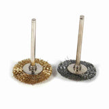 36pcs Brass Steel Wire Brush Set Pen Cup Wheel Shaped Polishing Cleaning Rotary Tools Full Kit