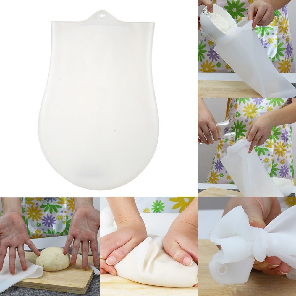 Soft Silicone Reusable Kneading Dough Bag Flour Mixing Preservation Bags Kitchen Baking Tool