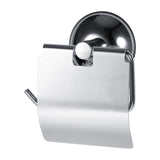 1Pc Stainless Steel Bathroom Toilet Wall Mounted Suction Paper Roll Holder Tissue Rack New - Front View