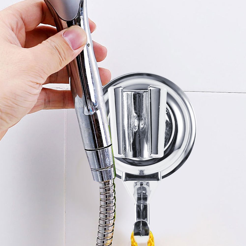 ABS 360 Degree Attached Adjustable Bathroom Shower Head Base Bracket Holder Support with Sucker