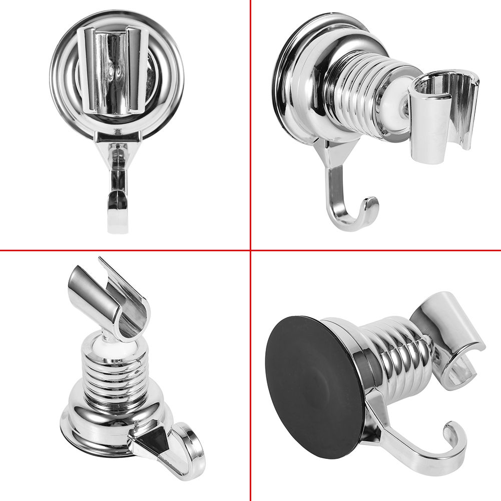 ABS 360 Degree Attached Adjustable Bathroom Shower Head Base Bracket Holder Support with Sucker