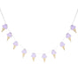 10Pcs Ice Cream Shape Wooden Hanging Garland Nursery Children Bedroom Wall Decorations (Purple)