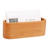 1Pc Creative Wooden Business Card Holder Case Storage Box Organizer Office Desktop Ornaments