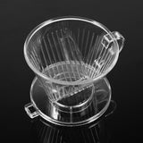 Transparent Reusable Coffee Filters, Cone shaped Portable Coffee Dripper Pure Flavor Maker Tool - Side View
