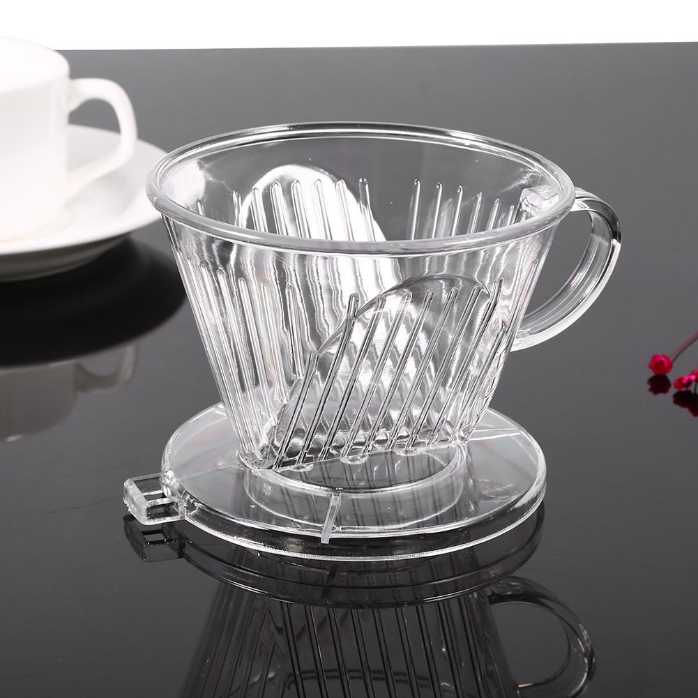 Transparent Reusable Coffee Filters, Cone shaped Portable Coffee Dripper Pure Flavor Maker Tool