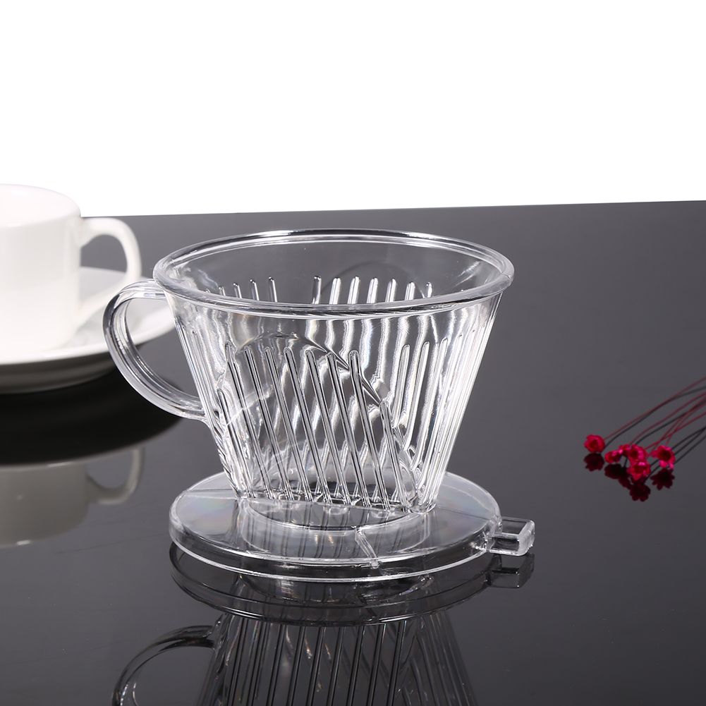 Transparent Reusable Coffee Filters, Cone shaped Portable Coffee Dripper Pure Flavor Maker Tool