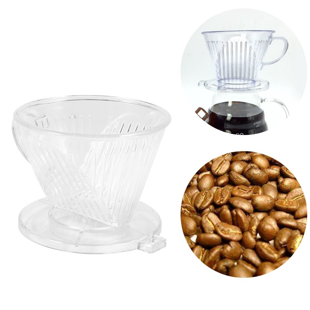 Transparent Reusable Coffee Filters, Cone shaped Portable Coffee Dripper Pure Flavor Maker Tool