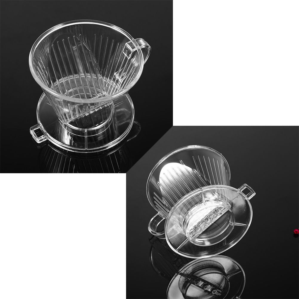 Transparent Reusable Coffee Filters, Cone shaped Portable Coffee Dripper Pure Flavor Maker Tool