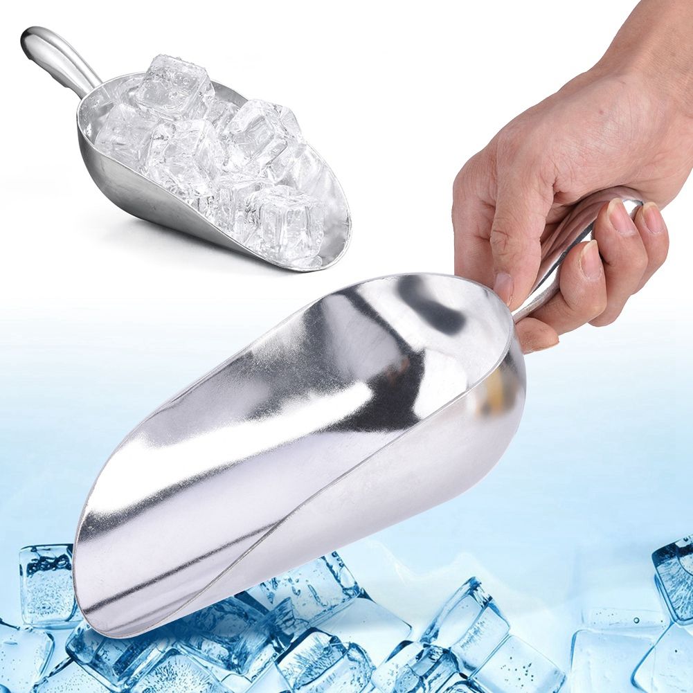 1Pc Aluminum Alloy Kitchen Food Buffet Candy Sweets Flour Ice Scoop For Home Bar Party Use New