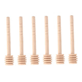 50Pcs/set Household Wooden Jam Honey Dipper Jar Dispensing Collecting Stirring Rod Stick 10cm - 45-Degree Angle