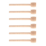 50Pcs/set Household Wooden Jam Honey Dipper Jar Dispensing Collecting Stirring Rod Stick 10cm - Rear View