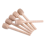 50Pcs/set Household Wooden Jam Honey Dipper Jar Dispensing Collecting Stirring Rod Stick 10cm