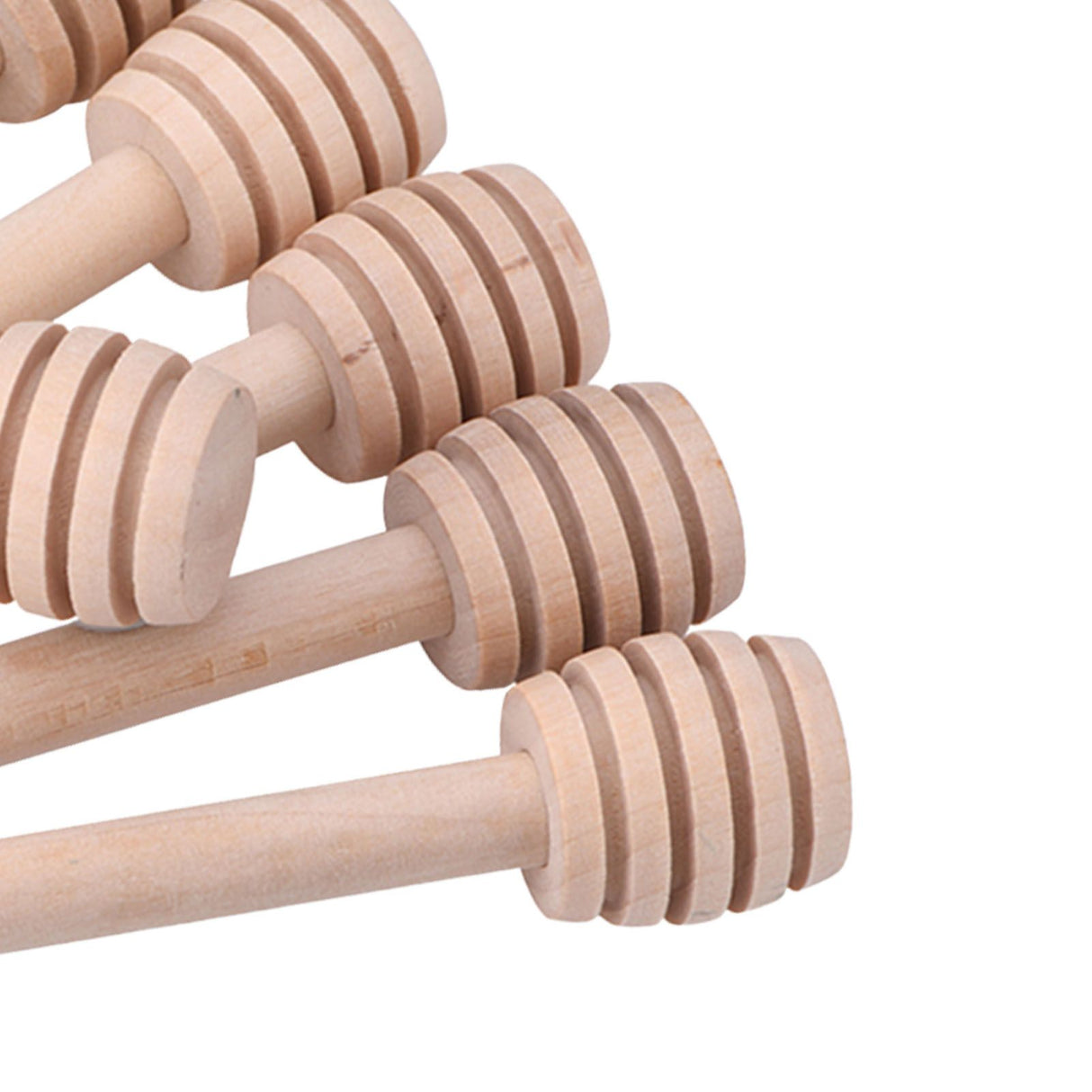50Pcs/set Household Wooden Jam Honey Dipper Jar Dispensing Collecting Stirring Rod Stick 10cm