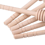 50Pcs/set Household Wooden Jam Honey Dipper Jar Dispensing Collecting Stirring Rod Stick 10cm - Extra Image