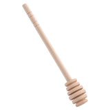 50Pcs/set Household Wooden Jam Honey Dipper Jar Dispensing Collecting Stirring Rod Stick 16cm - Rear View
