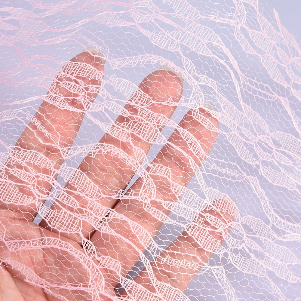10 Yard Long Wedding Party Decoration Table Runner Chair Sash Floral Lace Tulle Roll (Pink)