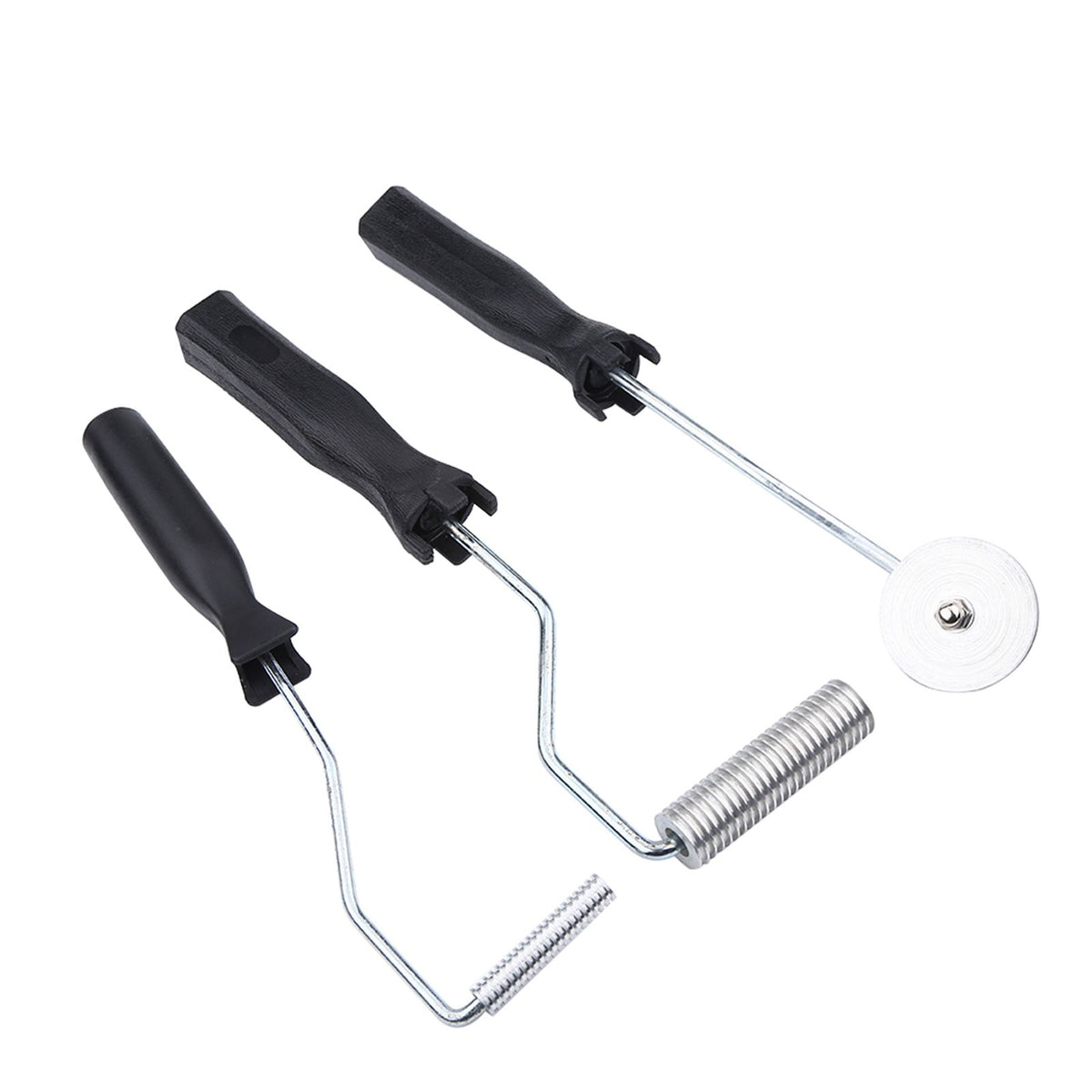 3Pcs/set Aluminum Alloy Fiberglass Bubble Paddle Tool Laminating Roller Kit for FRP Mould(Sawtooth)