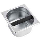 Stainless Steel Holder Container Knock Box Tool Accessory for Professional Coffee Maker Machine - Rear View