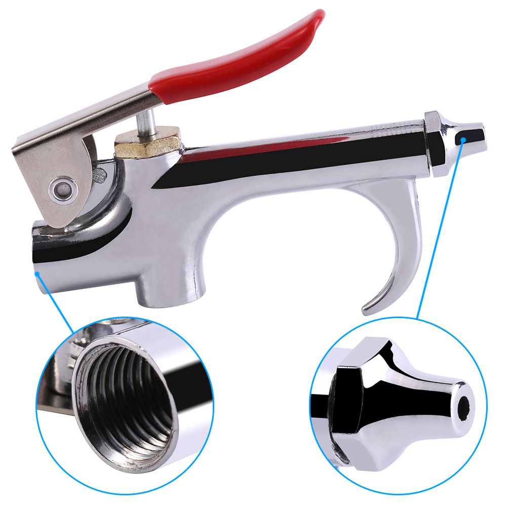 1pc Zinc Alloy Air Compressor Blow Kit Blower Dust Removing Gun Tool with Nozzle