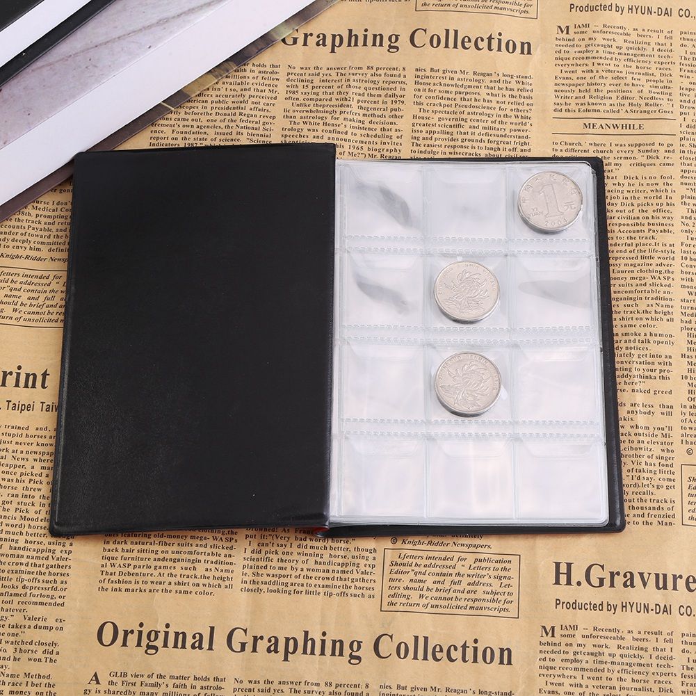 New 120 Pockets 10 Pages World Coin Storage Folder Album Money Collecting Holder Book Red