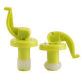 2pcs set Silicone Wine Beer Cover Air tight Sealed Bottle Cap Stopper Beverage Easy Open Plug - Rear View
