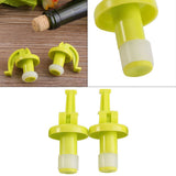 2pcs set Silicone Wine Beer Cover Air tight Sealed Bottle Cap Stopper Beverage Easy Open Plug