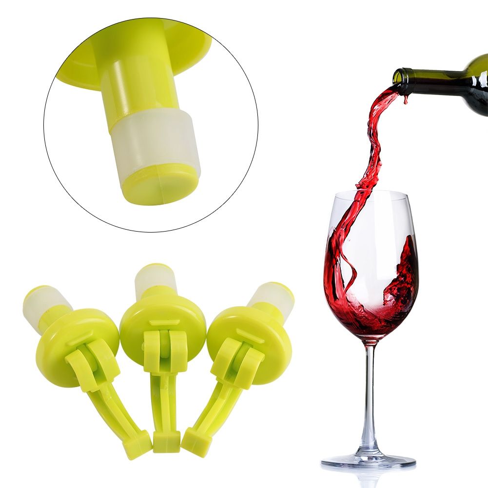 2pcs set Silicone Wine Beer Cover Air tight Sealed Bottle Cap Stopper Beverage Easy Open Plug