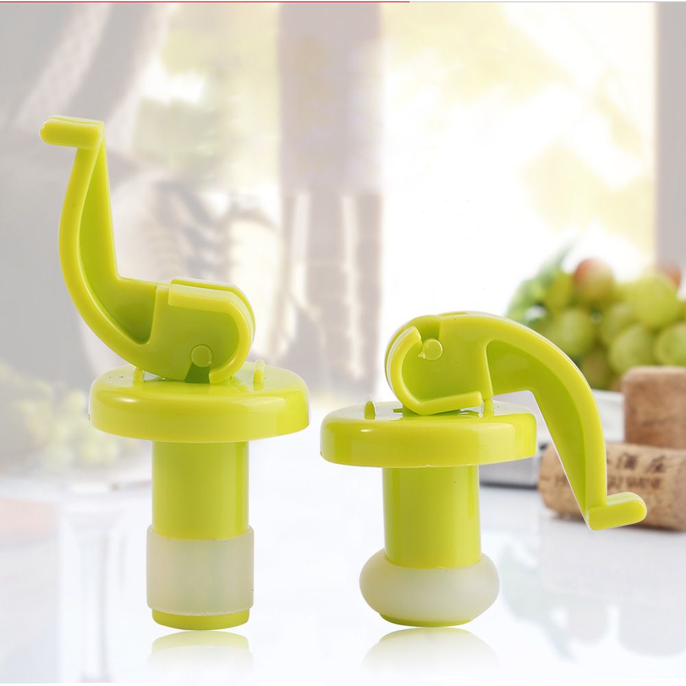 2pcs set Silicone Wine Beer Cover Air tight Sealed Bottle Cap Stopper Beverage Easy Open Plug