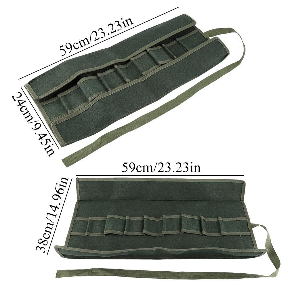 1Pc Canvas Gardening Handle Portable Multifunctional Storage Package Tool Set Case Rolling Bag