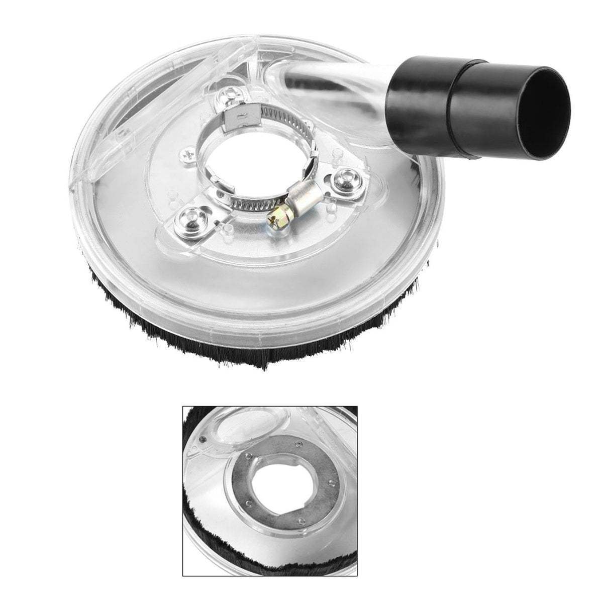 80-125mm Clear Vacuum Dust Shroud Dry Grinding Cover for Angle Grinders Hand Grinder