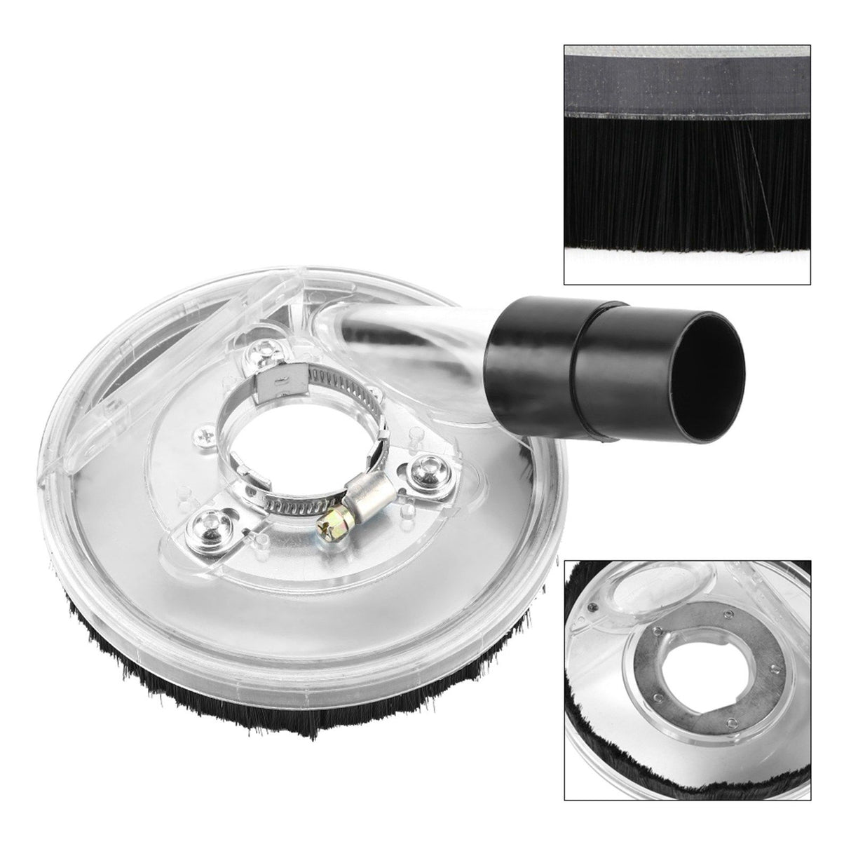80-125mm Clear Vacuum Dust Shroud Dry Grinding Cover for Angle Grinders Hand Grinder