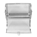 12*18cm Stainless Steel Bakeware Oven Roast Baking Rotary Nuts Beans Peanut Basket BBQ Grill - Front View