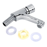 Public Ktchen Bathroom Chrome Plated Self Closing Water Saving Time Delay Basin Sink Tap Faucet Female Thread G1/2 - Close-Up Angle