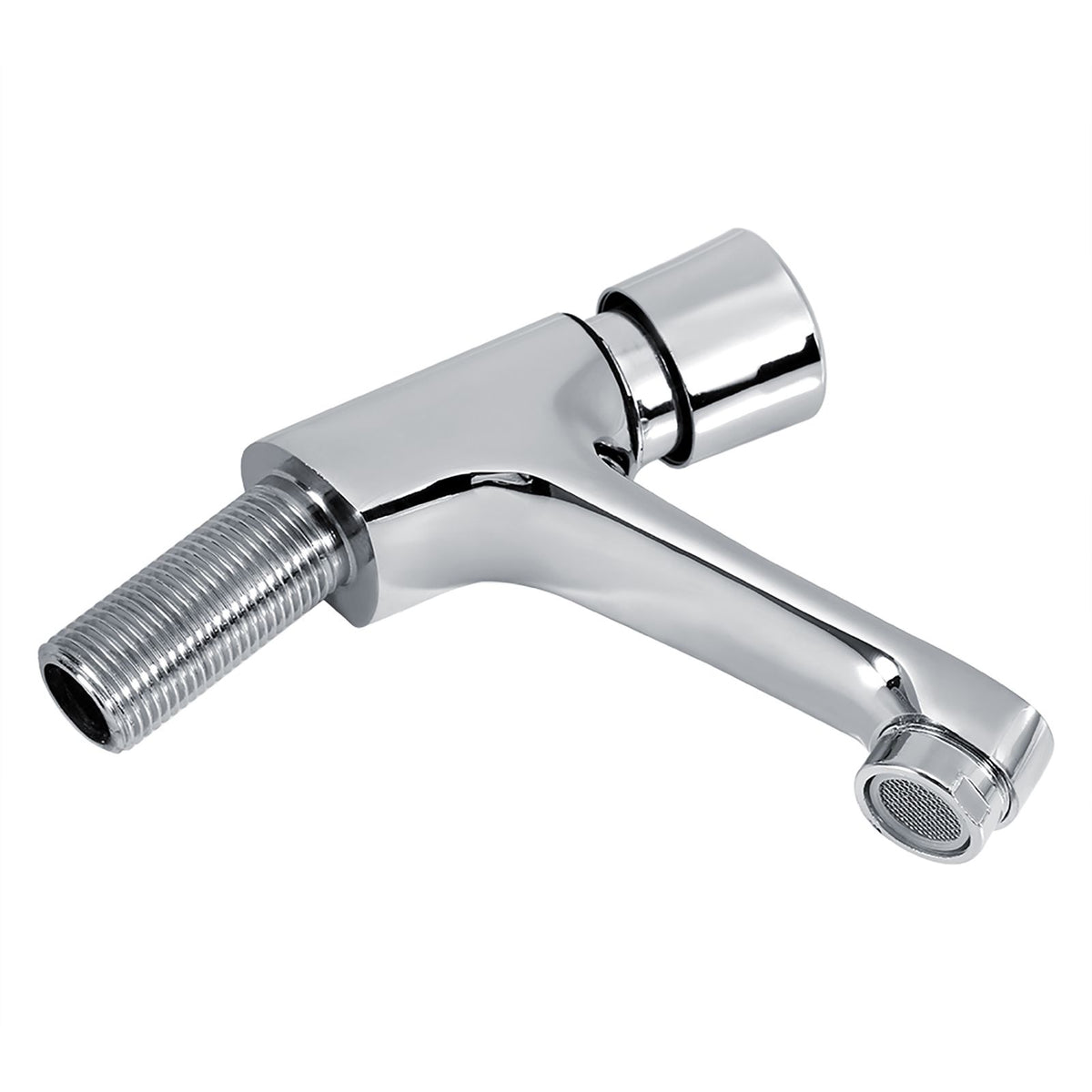 Public Ktchen Bathroom Chrome Plated Self Closing Water Saving Time Delay Basin Sink Tap Faucet Female Thread G1/2