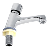 Public Ktchen Bathroom Chrome Plated Self Closing Water Saving Time Delay Basin Sink Tap Faucet Female Thread G1/2 - Extra Image
